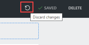 Discard changes button that looks like an arrow pointed counter-clockwise and forming a circle