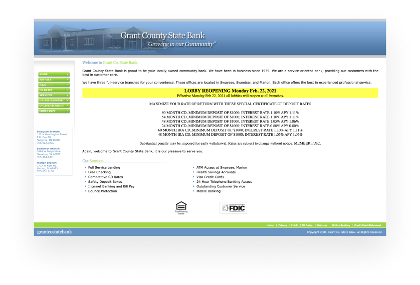 Grant County original branding