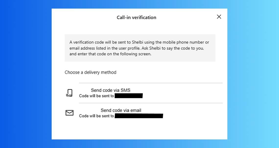 Screenshot of Call-in verification screen for UIS users.