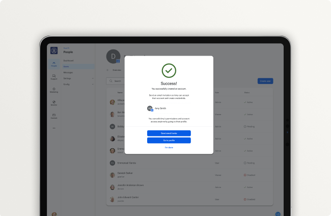 Create, Edit, or Invite Business Users Directly in People
