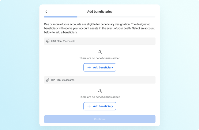 Beneficiaries in JHA OpenAnywhere