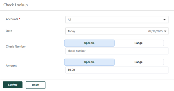 New Check Lookup Widget Now Available in Treasury Management